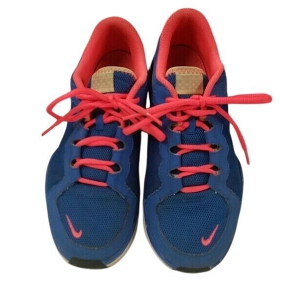 Nike Womens Flex Trainer Training Shoes Blue & Pink Size 10 - Picture 1 of 6